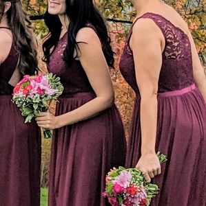 Davids Bridal Long One Shoulder Bridesmaid Dress